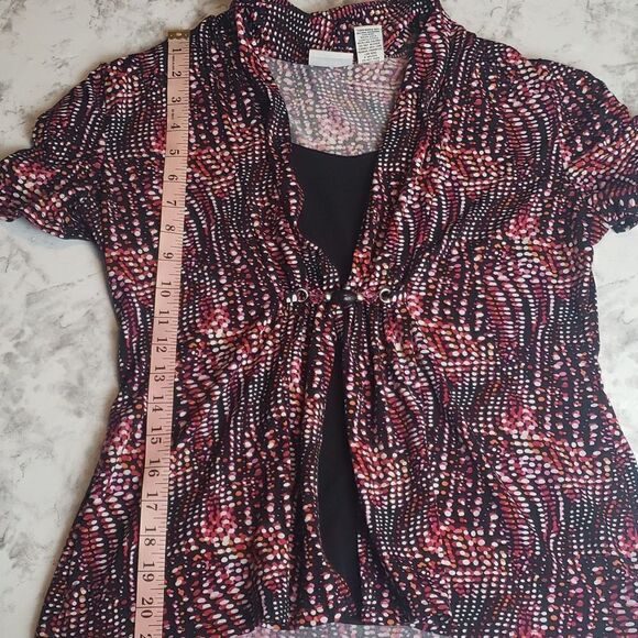 Kim Rogers Pink and Black Blouse - Picture 6 of 9